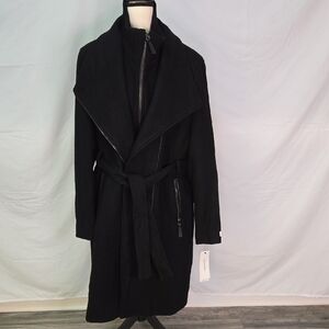 Calvin Klein Black Wool Coat for Women